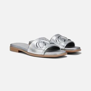 Naturalizer Metallic Silver Slide Sandals